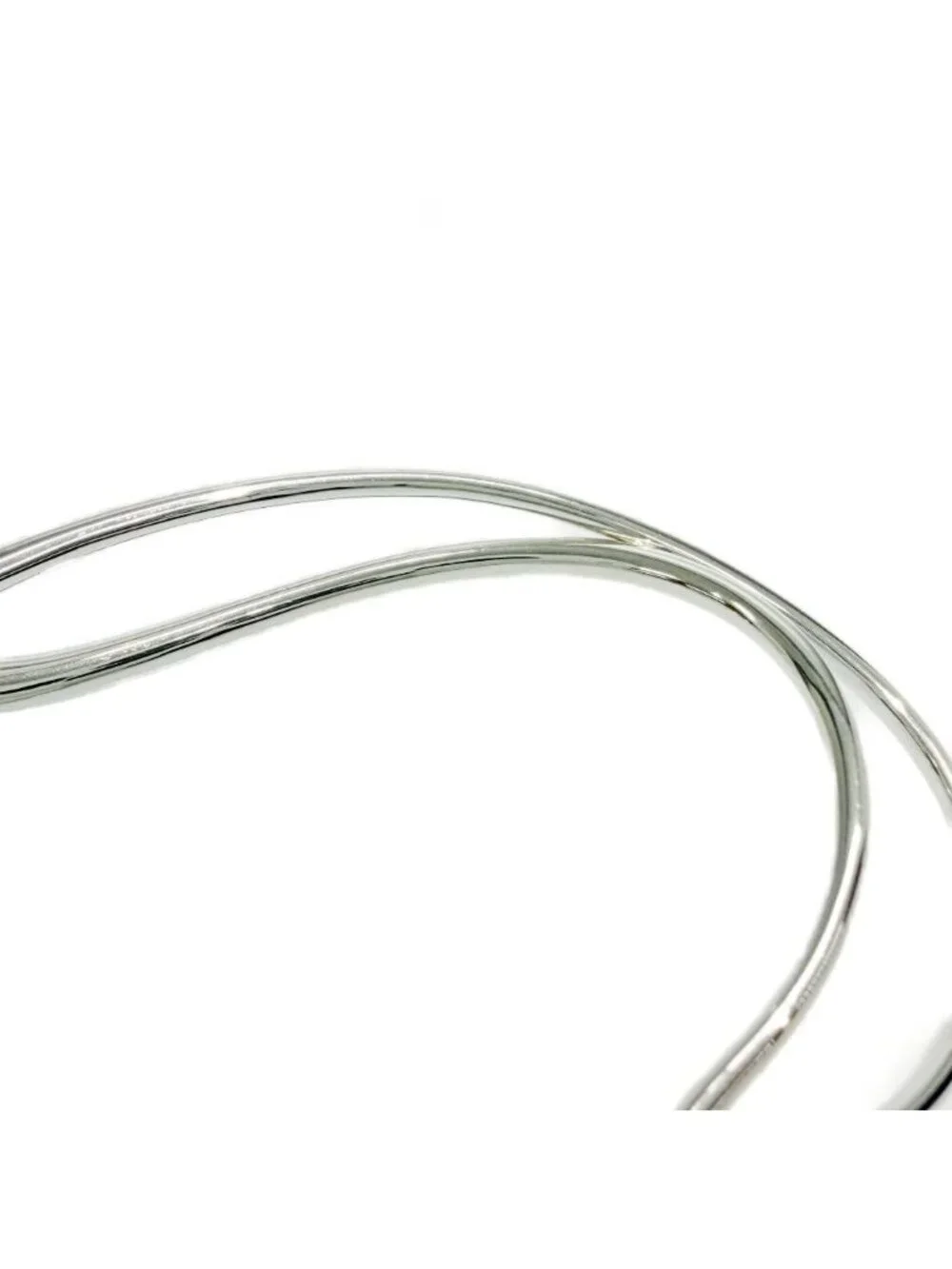 Tiffany & Co Silver Open Heart Hoop Earrings Large